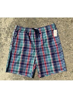 Tommy Bahama Blue Plaid Pajama Shorts Drawstring 2XL NWT